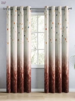 Haus & Kinder - 100% Polyester Blackout Digital Printed Door Curtain Multi-Color (4x7 Feet)
