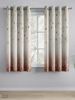 Haus & Kinder - 100% Polyester Blackout Digital Printed Window Curtain Multi-Color (4X5 Feet)
