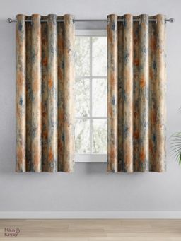 Haus & Kinder - 100% Polyester Blackout Digital Printed Window Curtain Multi-Color (4X5 Feet)