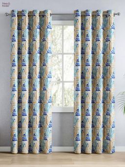 Haus & Kinder - 100% Polyester Blackout Digital Printed Door Curtain Multi-Color (4x7 Feet)