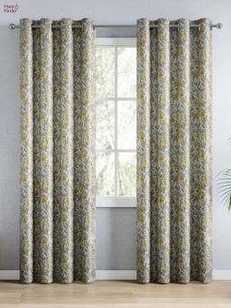 Haus & Kinder - 100% Polyester Blackout Digital Printed Door Curtain Grey (4x7 Feet)