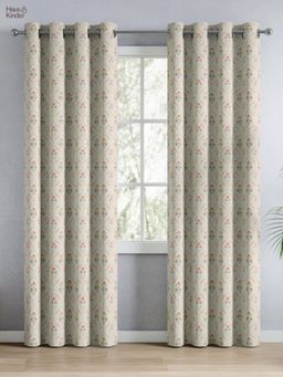 Haus & Kinder - 100% Cotton Printed Door Curtain Lattice Multi-Color (4x7 Feet)