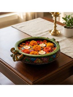 eCraftIndia - Multicolor Resin Handcrafted Traditional Urli Bowl