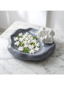 eCraftIndia - Pair of Cow Statue Urli Bowl Tv Unit Showpiece for Good Luck