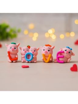 eCraftIndia - Pig with LOVE Letters Showpiece Set Valentine Gift