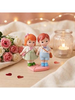 eCraftIndia - Little Boy and Girl Walking To School Lovely Statue Valentine Gift