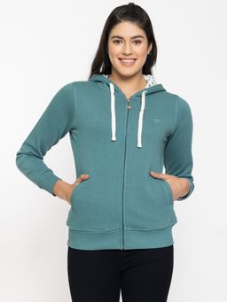 Femea - Green Women Solid Sweatshirt