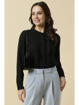 Allen Solly - Women Black Solid Long Sleeves Shirt