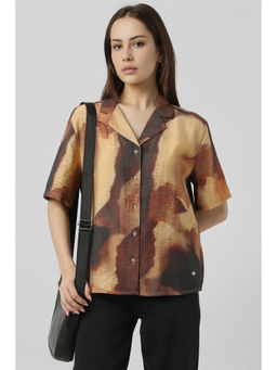 Van Heusen - Women Brown Print Shirt
