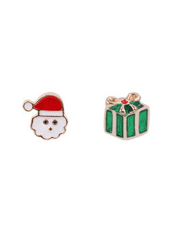 Arendelle - Christmas Santa Claus and Gift Box Stud Earrings