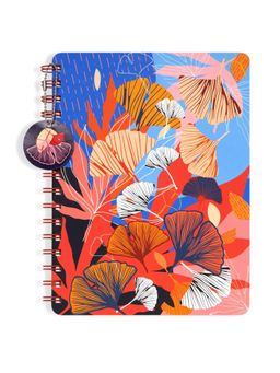 Doodle Collection - Power Petals Wiro B5 Hardbound Notebook with Bookmark Dangler & 2 Sticker Sheet