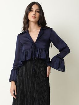 RAREISM - Knit Navy Top