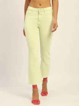 Madame - Mid Rise Cotton Green Jeans