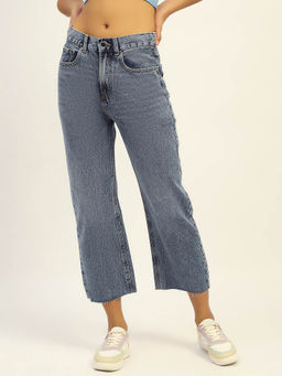 Madame - Blue Boyfriend Fit Cotton Jeans