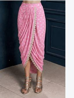 MONK & MEI - Pink Mastani Cotton Dhoti Pants