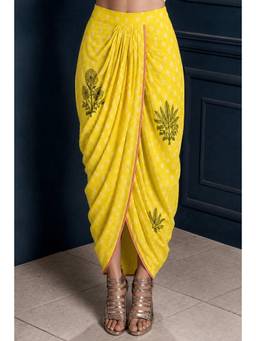 MONK & MEI - Yellow Mastani Cotton Dhoti Pants