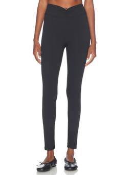 437 - Scrunch Women's High-Waist V-Dip Pull-On Leggings Black