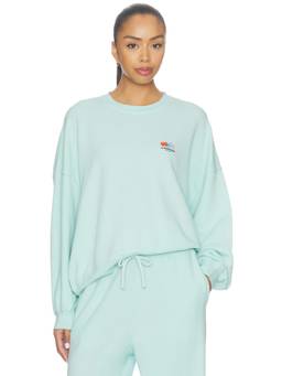 American Vintage - Atubay Women's Graphic Print Cotton Sweatshirt Blue