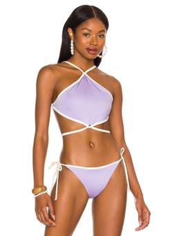 Baobab - Helena Women's Unpadded Halter Tie-Up Bikini Top Brown