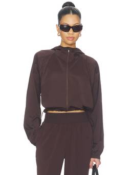 Beyond Yoga - Places To Go Women's UPF 50+ Hooded Zip Windcheater Brown