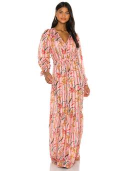 BOAMAR - Long Women's Halter Neck Tie-Up Swim Cover-Up Dress Orange