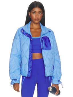 BEACH RIOT - Harvie Women's Quilted Ripstop Puffer Jacket Blue