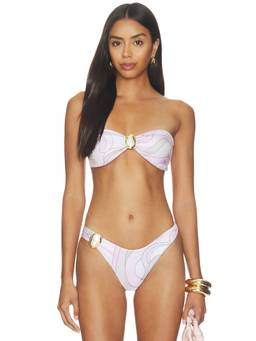 CINCIN - Coast Moonstone Women Unpadded Halter Bandeau Bikini Top Pink
