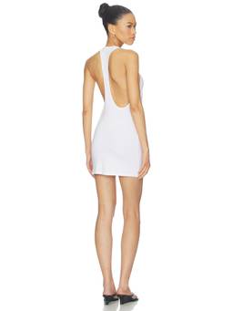EB Denim - Valley Women's Racerback Sleeveless Bodycon Mini Dress White