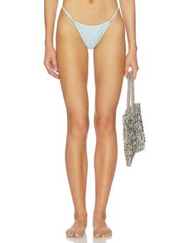 Frankies Bikinis - Devon Lee Carlson Women's Sequin Adjustable Strap Bikini Bottom Blue