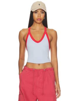 Free People - All Clear Women's Fitted Ribbed V-Neck Tank Top Multi-Color