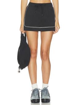 Good American - Sport Women's Drawstring Ripstop Skort Black