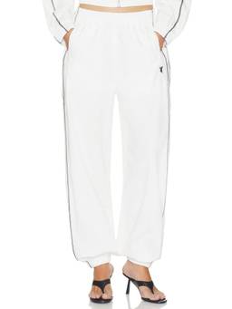 HAELO - Archangel Women's Elastic Waist Relaxed Trackpants White