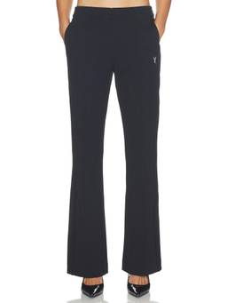 HAELO - Archangel Pique Women's Elastic Waist Straight Trackpants Black