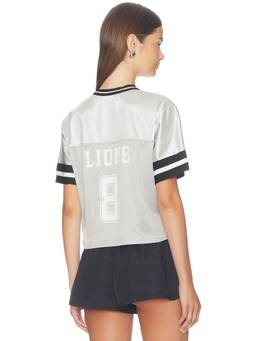 LIONESS - Lions Women's Graphic V-Neck Jersey T-Shirt Grey