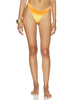 LOBA - Pomona Women's Ombre High-Cut Bikini Bottom Orange