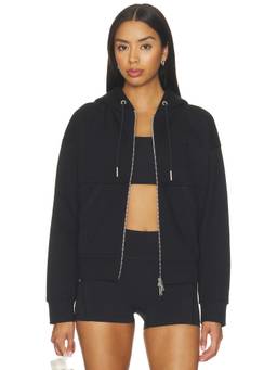 On - Club Collective Women's Dual-Zip Hooded Zip-Up Hoodie Black