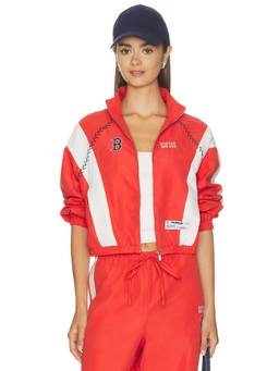 Off Season - Boston Red Sox Women's Lightweight Zipper Track Jacket Red
