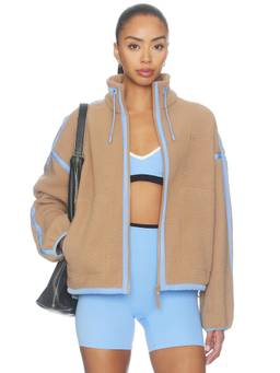 P.E Nation - Lennon Women's Sherpa Zip-Up Jacket Tan