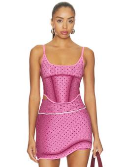 PH5 - Gen 11 Women's Textured Scoop Neck Sleeveless Tank Top Pink