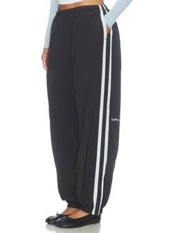 Sandy Liang - Ripstop Women's Elastic Waist Side Pocket Trackpants Black