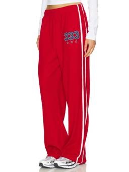 The Mayfair Group - 333 Women's Drawstring Pique Joggers Red