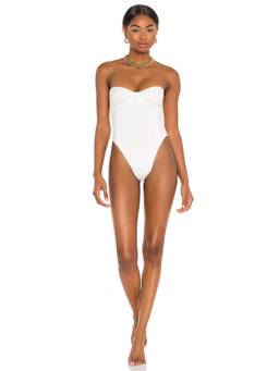 Tropic of C - Equator Women's Unpadded Bead Detail Bikini Top Blue