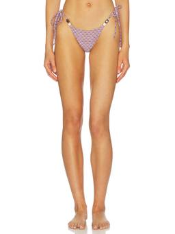 Tropic of C - Praia Women's Side Tie Beaded Bikini Bottom Purple