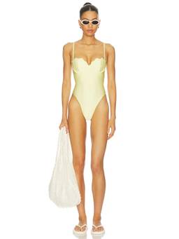 Tularosa - Emeline Women's Underwire Padded One-Piece Swimsuit Yellow