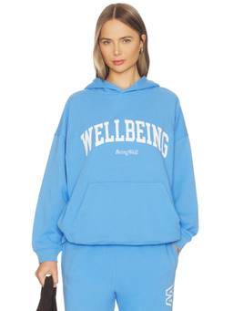 WellBeing + BeingWell - Romi Women's Oversized Graphic Hoodie Blue