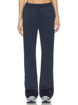 WellBeing + BeingWell - Women's Drawstring Zip-Cuff Straight Trackpants Navy Blue