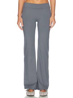 WellBeing + BeingWell - Flowwell Women's Mid-Waist Stretch Flared Trackpants Grey