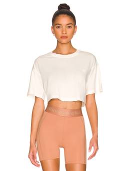WellBeing + BeingWell - Off Shoulder Women's Relaxed Cotton Sweatshirt Pink
