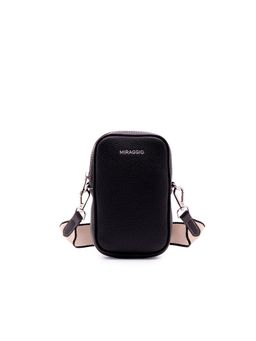 MIRAGGIO - Black Koa Crossbody Sling Bag (S)