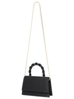 Forever New - Black Sasha Sparkly Twist Top Handle Sling Bag